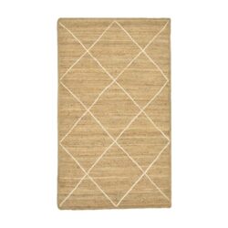 Χαλί Strike Inart μπεζ-εκρού γιούτα 120x180x1εκ