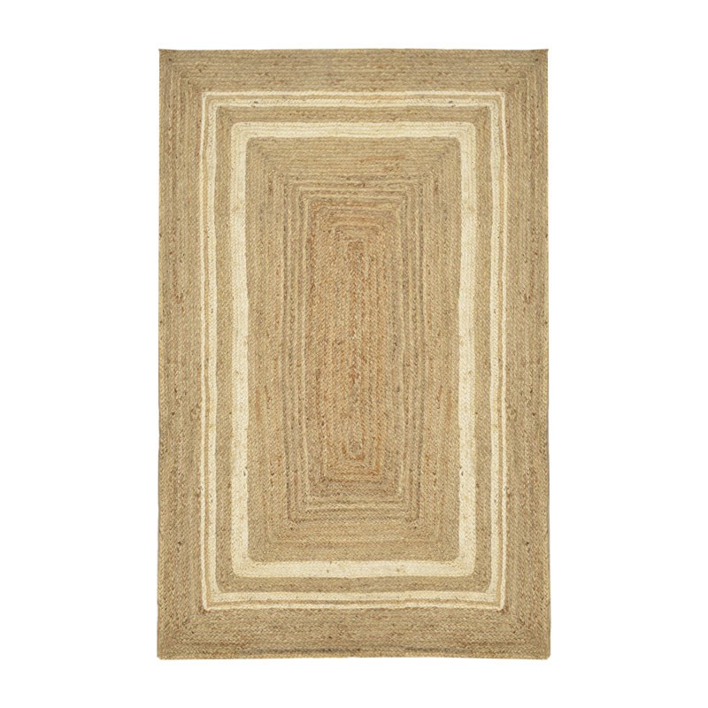 302-000009 Χαλί Mazir Inart μπεζ-εκρού γιούτα 120x180x1εκ