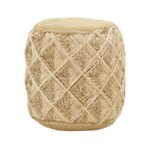 Σκαμπό Yton Inart μπεζ 100% γιούτα 40x40x40εκ