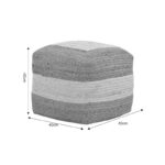 Σκαμπό-πουφ Sofian Inart μπεζ 100% γιούτα 40x40x35εκ - Image 5