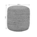 Σκαμπό Ovious Inart μπεζ 100% γιούτα 40x40x40εκ - Image 4