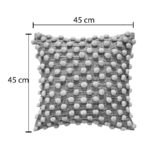 Μαξιλάρι Finne Inart βαμβακερό σε μπεζ απόχρωση  45x45εκ - Image 3