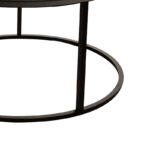 Τραπέζι σαλονιού Drion pakoworld μαύρο μαρμάρου μελαμίνης-μαύρο μέταλλο Φ60x40εκ - Image 4