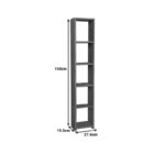 Βιβλιοθήκη Barzine pakoworld μελαμίνη σε λευκή απόχρωση 27.6x19.5x150εκ - Image 6