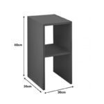 Κομοδίνο Deseo pakoworld σε λευκή απόχρωση  30x30x60εκ - Image 3