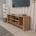Έπιπλο τηλεόρασης Seref pakoworld σε oak απόχρωση 120x30x47εκ - Image 4