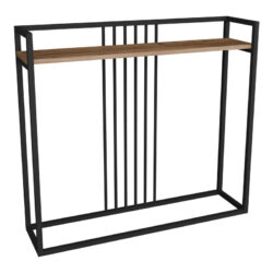 Κονσόλα Convida pakoworld oak με μαύρο μεταλλικό σκελετό 100x25x90εκ