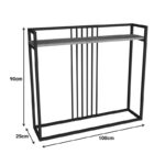 Κονσόλα Convida pakoworld oak με μαύρο μεταλλικό σκελετό 100x25x90εκ - Image 5