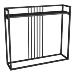 Κονσόλα Convida pakoworld ανθρακί με μαύρο μεταλλικό σκελετό 100x25x90εκ