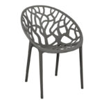 Πολυθρόνα Daren pakoworld pp σε ανθρακί απόχρωση 59x60x79