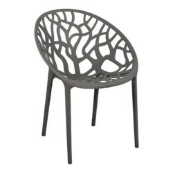 Πολυθρόνα Daren pakoworld pp σε ανθρακί απόχρωση 59x60x79