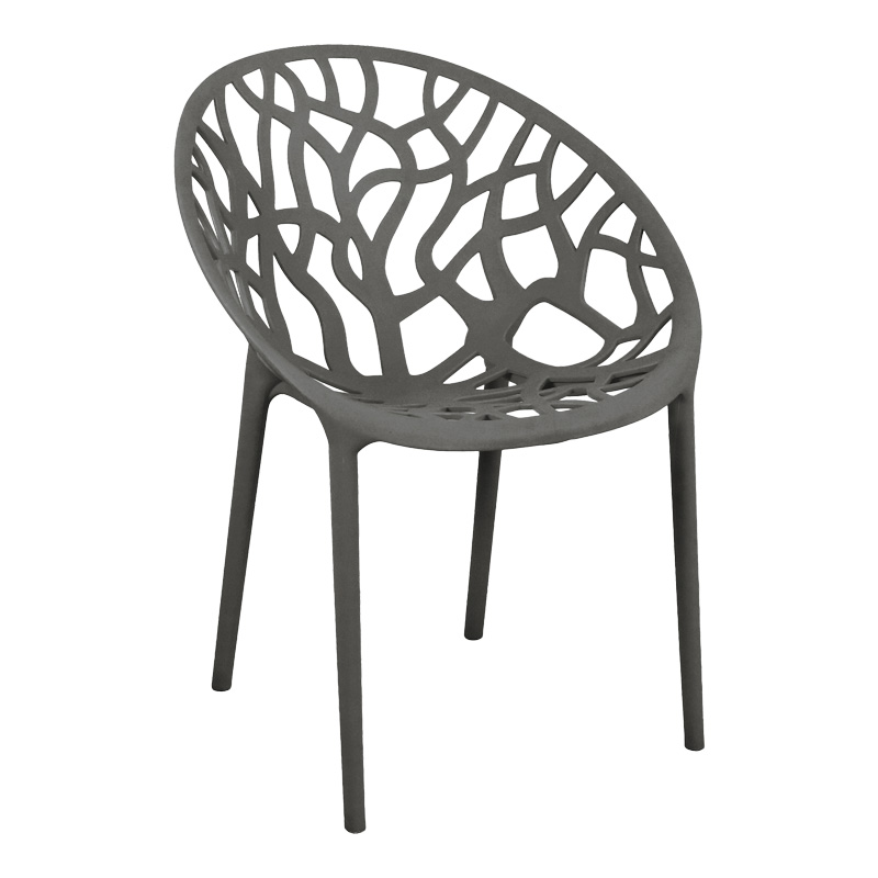 326-000029 Πολυθρόνα Daren pakoworld pp σε ανθρακί απόχρωση 59x60x79