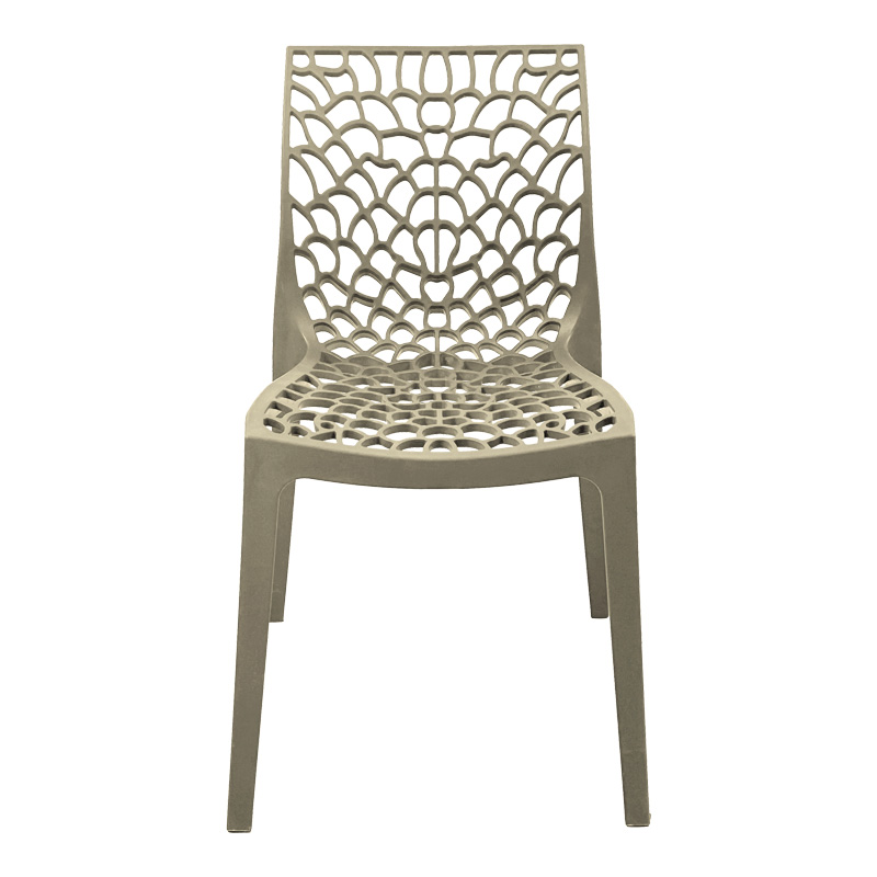 326-000036-3 Καρέκλα στοιβαζόμενη Hush pakoworld pp σε cappuccino απόχρωση 50x57x81εκ - Image 4