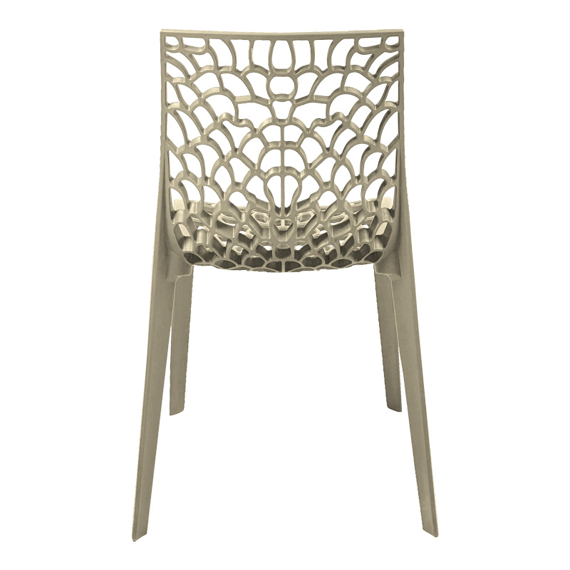 326-000036-4 Καρέκλα στοιβαζόμενη Hush pakoworld pp σε cappuccino απόχρωση 50x57x81εκ - Image 5