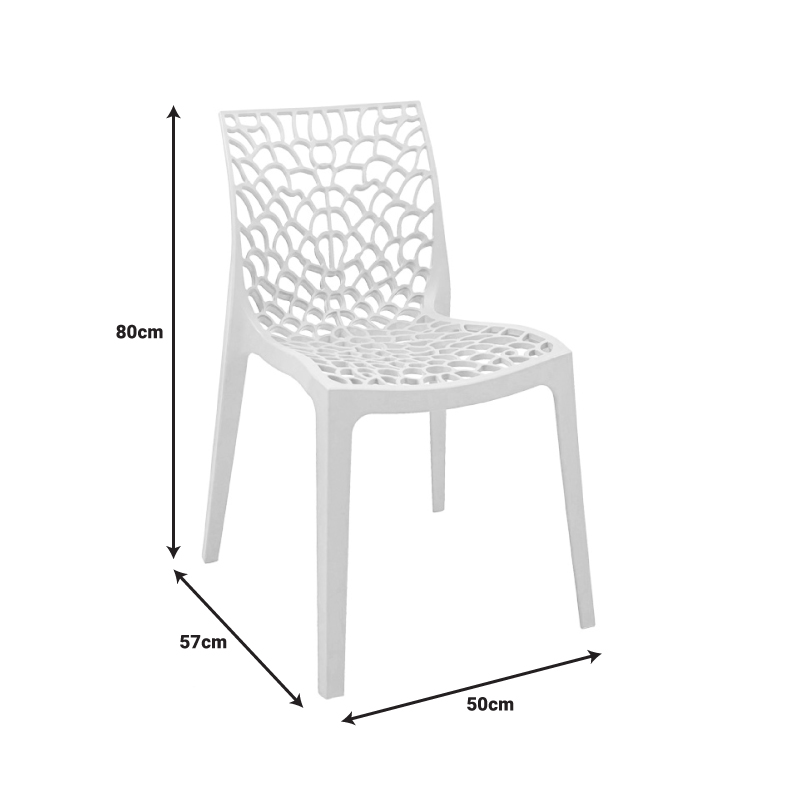 326-000036-5 Καρέκλα στοιβαζόμενη Hush pakoworld pp σε cappuccino απόχρωση 50x57x81εκ - Image 6