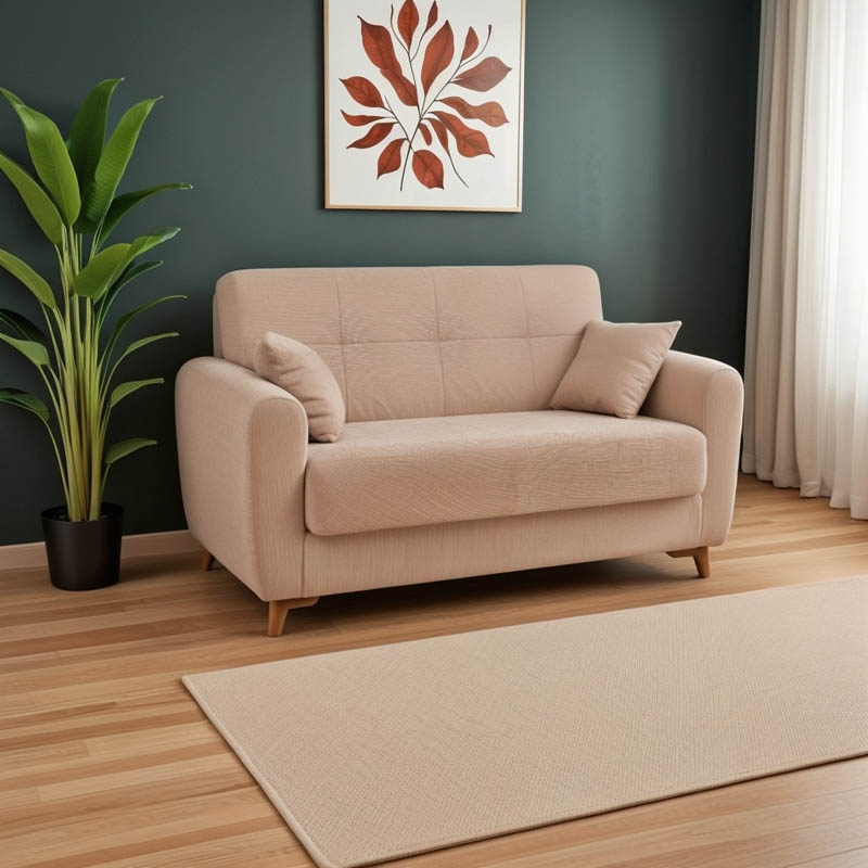 328-000019-1 Καναπές-κρεβάτι με αποθηκευτικό χώρο διθέσιος Lincoln pakoworld μπεζ ύφασμα 165x75x85εκ - Image 2