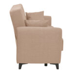 Καναπές-κρεβάτι με αποθηκευτικό χώρο διθέσιος Lincoln pakoworld μπεζ ύφασμα 165x75x85εκ - Image 4