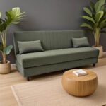 Καναπές-κρεβάτι με αποθηκευτικό χώρο τριθέσιος Romina pakoworld πράσινο ύφασμα 190x75x85εκ - Image 2