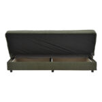 Καναπές-κρεβάτι με αποθηκευτικό χώρο τριθέσιος Romina pakoworld πράσινο ύφασμα 190x75x85εκ - Image 5