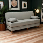 Καναπές-κρεβάτι με αποθηκευτικό χώρο τριθέσιος Romina pakoworld ανοιχτό γκρι ύφασμα 190x75x85εκ - Image 2