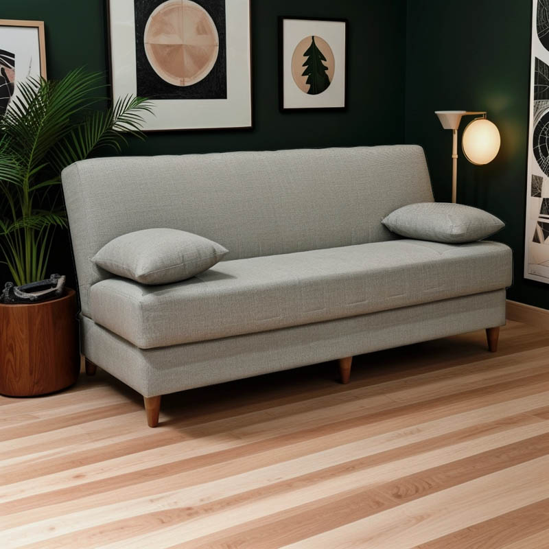 328-000024-1 Καναπές-κρεβάτι με αποθηκευτικό χώρο τριθέσιος Romina pakoworld ανοιχτό γκρι ύφασμα 190x75x85εκ - Image 2