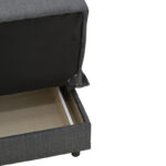 Καναπές-κρεβάτι με αποθηκευτικό χώρο τριθέσιος Romina pakoworld ανθρακί ύφασμα 190x75x85εκ - Image 7