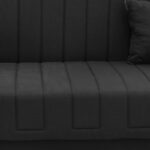 Καναπές-κρεβάτι με αποθηκευτικό χώρο τριθέσιος Romina pakoworld μαύρο ύφασμα 190x85x90εκ - Image 7