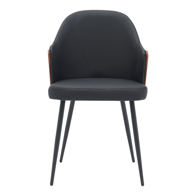 332-000001-3 Καρέκλα Marci pakoworld μαύρο pu-πόδι μαύρο μέταλλο 58x58x91εκ - Image 4