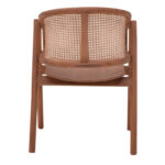 Πολυθρόνα Anlene pakoworld σκελετός teak ξύλο σε καρυδί απόχρωση με φυσικό rattan 62x54x82εκ - Image 6