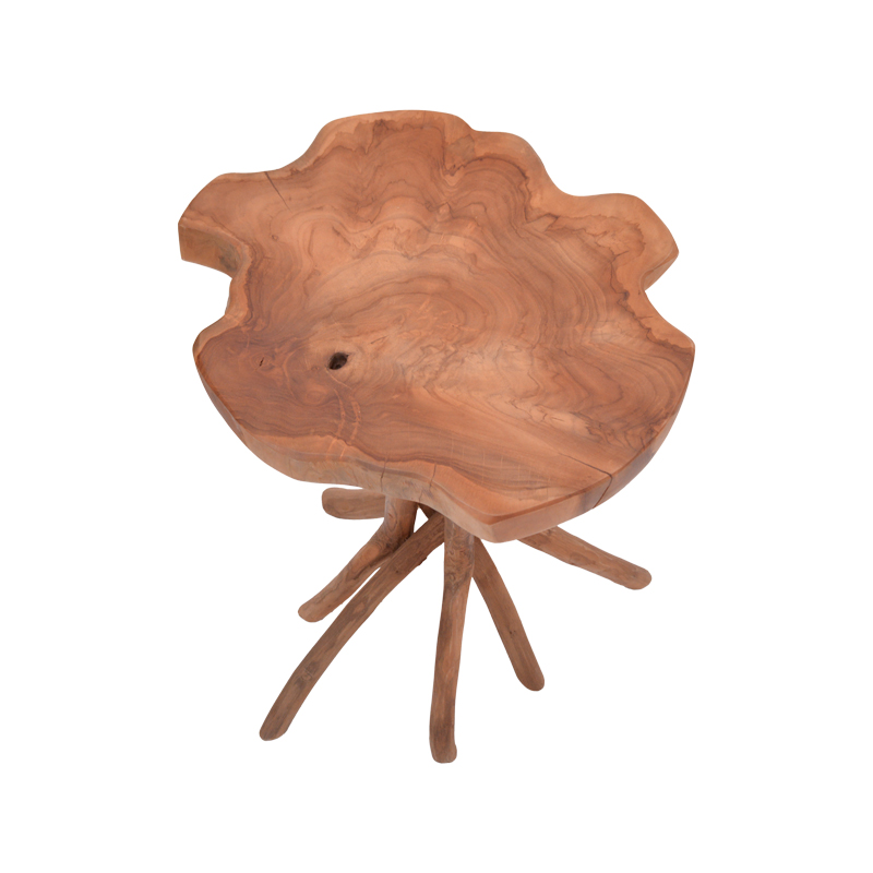 338-000003-1 Βοηθητικό τραπέζι Ceniole pakoworld teak ξύλο σε φυσική απόχρωση 44x42x40εκ - Image 2