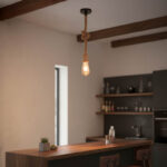 Φωτιστικό οροφής Ropily pakoworld φυσικό μέταλλο-σχοινί Φ1x100εκ - Image 2