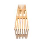 Παγκάκι Zen pakoworld teak ξύλο σε φυσική απόχρωση 140x35x48εκ - Image 3