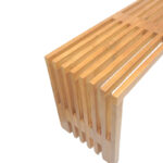 Παγκάκι Zen pakoworld teak ξύλο σε φυσική απόχρωση 140x35x48εκ - Image 4