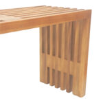 Παγκάκι Zen pakoworld teak ξύλο σε φυσική απόχρωση 140x35x48εκ - Image 5