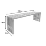 Παγκάκι Zen pakoworld teak ξύλο σε φυσική απόχρωση 140x35x48εκ - Image 6