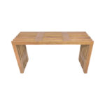 Παγκάκι Zen pakoworld teak ξύλο σε φυσική απόχρωση 90x30x48εκ - Image 2