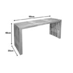 Παγκάκι Zen pakoworld teak ξύλο σε φυσική απόχρωση 90x30x48εκ - Image 4