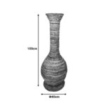 Διακοσμητικό βάζο Strail Inart banana rope σε φυσική απόχρωση Φ40x100εκ - Image 4