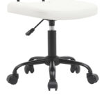 Καρέκλα γραφείου Sedia pakoworld pu σε λευκή απόχρωση 50x50x75-85εκ - Image 7