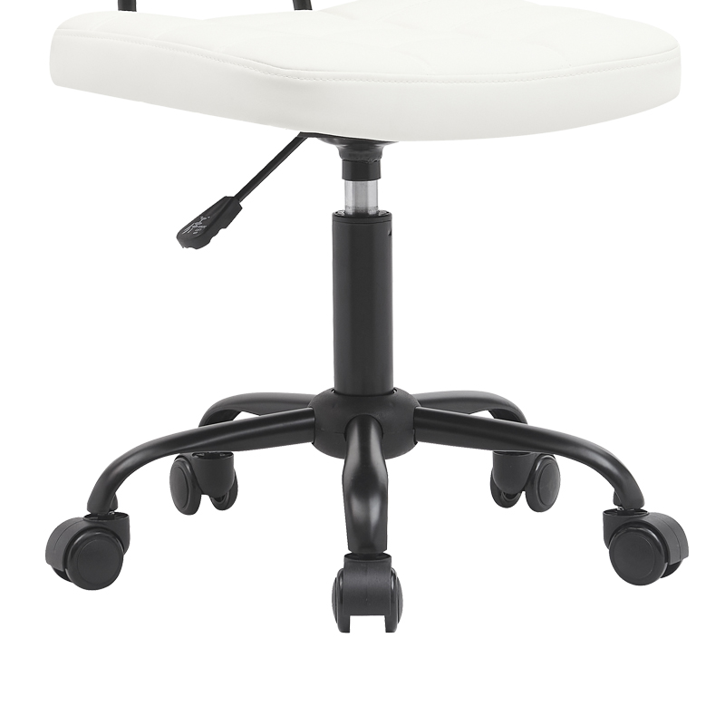 360-000010-6 Καρέκλα γραφείου Sedia pakoworld pu σε λευκή απόχρωση 50x50x75-85εκ - Image 7