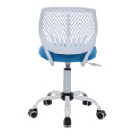 Καρέκλα γραφείου παιδική Kador pakoworld με ύφασμα mesh σε μπλε-λευκή απόχρωση 52x52x72-84εκ - Image 6