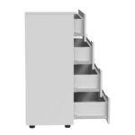 Συρταριέρα Afina pakoworld mdf σε λευκή glossy απόχρωση 90x44x101εκ - Image 4