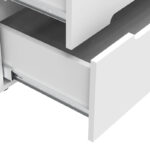 Συρταριέρα Afina pakoworld mdf σε λευκή glossy απόχρωση 90x44x101εκ - Image 5