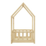 Παιδικό κρεβάτι Bambie με κιγκλίδωμα τ. Montessori pakoworld ξύλο πεύκου σε φυσική απόχρωση 70x140εκ - Image 4