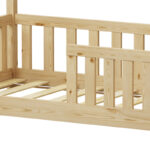 Παιδικό κρεβάτι Bambie με κιγκλίδωμα τ. Montessori pakoworld ξύλο πεύκου σε φυσική απόχρωση 70x140εκ - Image 8