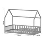 Παιδικό κρεβάτι Callan τ. Montessori με κιγκλίδωμα pakoworld ξύλο πεύκου σε λευκή απόχρωση 90x190εκ - Image 9