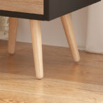 Κομοδίνο Selma pakoworld σε μαύρη-sonoma απόχρωση 29.7x29.7x45εκ - Image 6