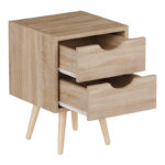 Κομοδίνο Selma pakoworld σε φυσική απόχρωση 29.7x29.7x45εκ - Image 7