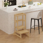 Παιδικός πύργος εκμάθησης Chiquel pakoworld τ. Montessori ξύλο σε φυσική απόχρωση 45.7x51x90εκ - Image 2