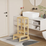 Παιδικός πύργος εκμάθησης Chiquel pakoworld τ. Montessori ξύλο σε φυσική απόχρωση 45.7x51x90εκ - Image 3